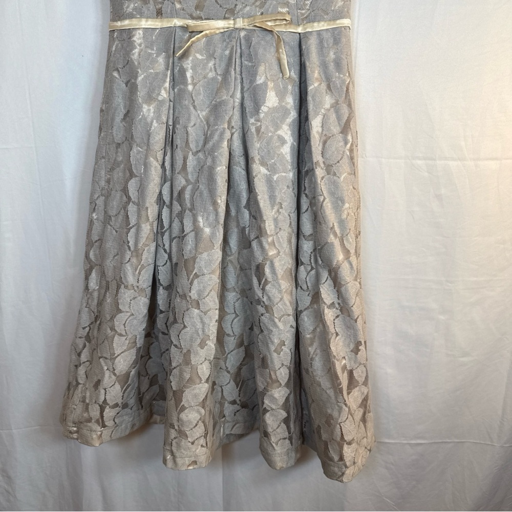 Mikarose Gray Lace Short Sleeve Dress Size Small Preowned - Picture 6 of 15